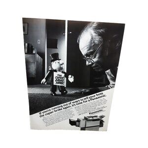 1983 Panasonic Copier Machine Tell Your Boss Original Print Ad Vintage 80s